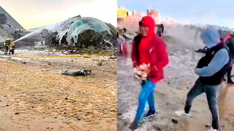 Siete causas penales contra 51 saqueadores por el robo al avión siniestrado